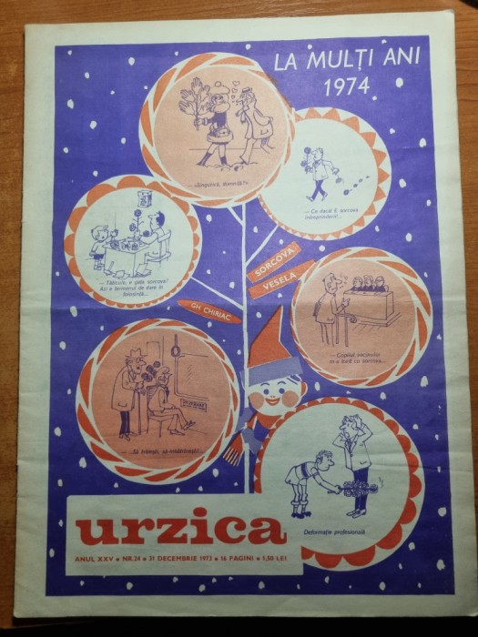 revista umoristica &quot; urzica &quot; 31 decembrie 1973 - nr. de anul nou