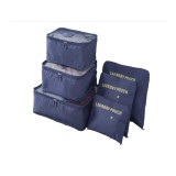 Set 6 organizatoare de calatorie pentru valiza albastru inchis