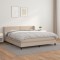 vidaXL Pat cu arcuri, cu saltea, cappuccino, 180x200cm piele ecologică 3127270