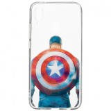 Husa TPU Marvel Captain America 002 pentru Huawei P Smart (2019), Transparenta