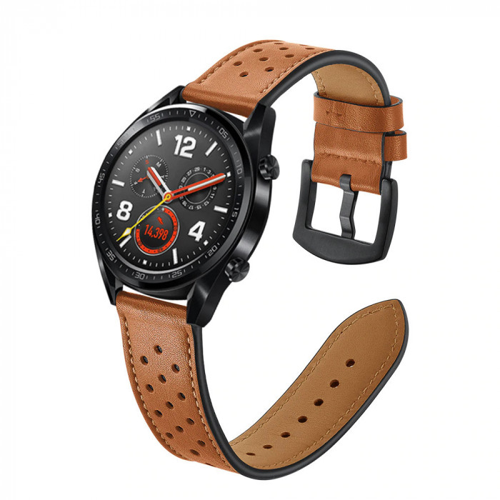 Curea Piele naturala 22mm Samsung Galaxy Watch 46mm Gear S3 Huawei watch GT