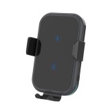 Incarcator Auto Wireless RARINCARE tip Suport de Bord, Fast Charging, Universal, 15W, Negru
