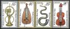 C4585 - Germania DDR 1979 - Instrumente muzicale 4v. neuzat,perfecta stare, Nestampilat