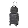 TraveLux Max II gurul&oacute;s bőr&ouml;nd szett fekete