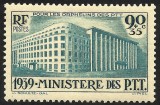 FRANTA - 1939 Cladirea Ministerul Postelor , Paris 1939