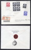 Germany REICH 1935 Postal History Rare REGISTERED Cover Munster D.596