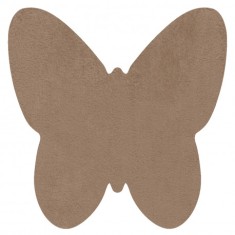 Covor lavabil modern SHAPE 3150 Fluture shaggy - bej, antiderapant, 80x80 cm
