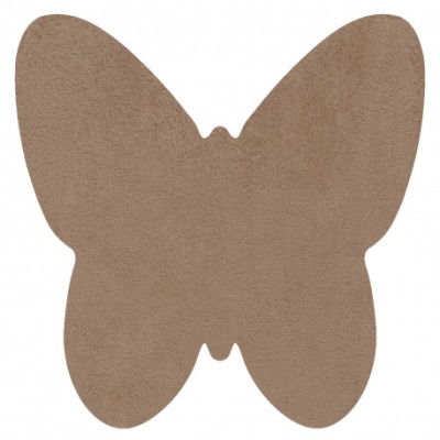 Covor lavabil modern SHAPE 3150 Fluture shaggy - bej, antiderapant, 80x80 cm foto