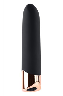 Glont Vibrator The Gold Standard, 10 Moduri Vibratii, Silicon, USB, Negru,10 cm foto