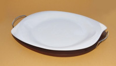 Platou oval portelan 31cm JC6269-2 cu suport Raki foto