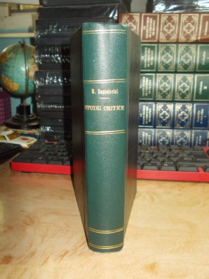 H. SANIELEVICI - STUDII CRITICE + NOI STUDII CRITICE , ED. 1-A , 1920 , SEMNATE* foto