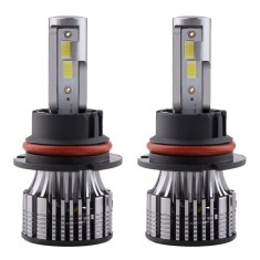 Set 2 LED-Uri Auto Techstar&reg; V8, 9007, 120W, 12-24V, 15000 Lumeni, 6000K, Unghi Fascicul 360&deg;, CSP 3570, Canbus, Radiator Aluminiu, Racire Cooling Tec