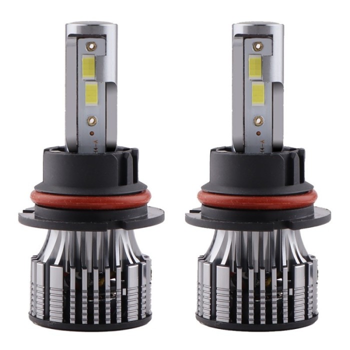 Set 2 LED-Uri Auto Techstar&reg; V8, 9007, 120W, 12-24V, 15000 Lumeni, 6000K, Unghi Fascicul 360&deg;, CSP 3570, Canbus, Radiator Aluminiu, Racire Cooling Tec