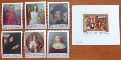RO.-1969-&amp;#039;&amp;#039;Picturi&amp;#039;&amp;#039;-COLITA+6val.-MNH LUX -NESTAMPIL.-VEZI SCAN foto