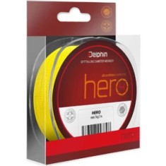 Fir Textil Delphin Hero 4 Galben Fluo, 0.12mm, 8.20kg, 1000m foto