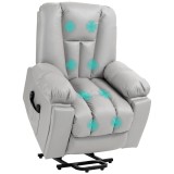 HOMCOM Fotoliu de masaj Relaxsessel seniorensessel, telecomandă, buzunare laterale, 94 cm x 96 cm x 106 cm, Gri | Aosom Romania