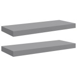Cumpara ieftin Rafturi de perete suspendate, 2 buc., gri, 60x23,5x3,8 cm, MDF