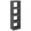 Biblioteca/Separator camera, gri, 40x30x135,5 cm, lemn de pin