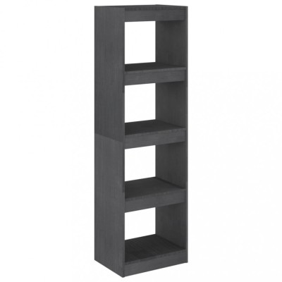Biblioteca/Separator camera, gri, 40x30x135,5 cm, lemn de pin foto