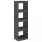 Biblioteca/Separator camera, gri, 40x30x135,5 cm, lemn de pin