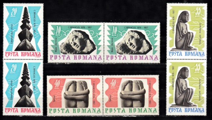 A11 TX9 11 - 1967 - 10 ani de la moartea lui C Brancusi - perechi de doua