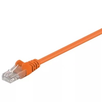 Cablu UTP 2m portocaliu patchcord CAT5e 2x RJ45 CCA neecranat Goobay foto