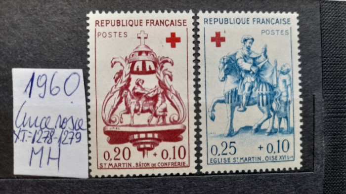1960-Franta YT=1278-1279 2val c set MH