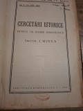 Revista de Istorie Romaneasca Cercetări istorice An V-VII,1929-1931 (Cu dedicatie) - I. Minea