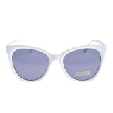 Ochelari de soare albi cu lentile gri si protectie UV400