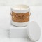 Lumanare handmade din ceara naturala de soia 100%, Cedru si vanilie, Recipient ceramic alb, 150 g
