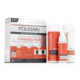 Set Tripla Actiune pentru Caderea Parului, Foligain, Loțiune 10% Trioxidil (30ml), Sampon 2% Trioxidil (100ml), Balsam 2% Trioxidil (100ml)