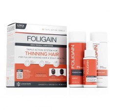 Set Tripla Actiune pentru Caderea Parului, Foligain, Loțiune 10% Trioxidil (30ml), Sampon 2% Trioxidil (100ml), Balsam 2% Trioxidil (100ml)
