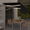 Gossi copertina retractabila manual cu stor &amp; led, antracit, 4x3 m