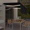 Gossi copertina retractabila manual cu stor &amp; led, antracit, 4x3 m