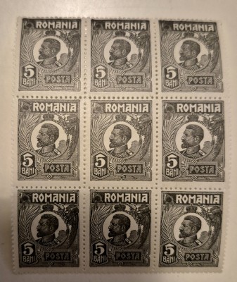 Rom&amp;acirc;nia 1920 Ferdinand h&amp;acirc;rtie pelur MNH foto