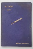 BALADA DEDICATA MAJESTATILOR LOR REGELUI SI REGINEI CAROL I si ELISABETA IN RESBELUL RUSO - TURC - ROMAN de STEFAN STEFANESCU , 1913