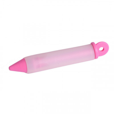 Creion pentru decorat din silicon, culoare alb-roz foto