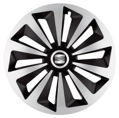 Set 4 capace roti Fox Gri-Negru R17 pentru gama auto Seat foto