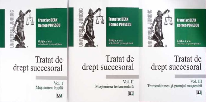 TRATAT DE DREPT SUCCESORAL VOL.1-3-FRANCISC DEAK, ROMEO POPESCU-269110