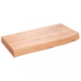 Raft de perete maro deschis 60x30x(2-6) cm lemn stejar tratat GartenMobel Dekor, vidaXL