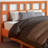 Gossi tablie de pat, maro ceruit, 135 cm, lemn masiv de pin