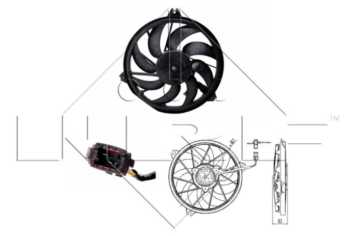 NRF 47323 Ventilator, radiator
