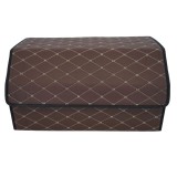 Cutie de Depozitare Auto, Flippy, Organizator Premium Portbagaj, Geanta Multifunctionala din Piele Ecologica, Rezistent la Uzura si Pliabil, 2 Compart