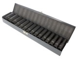 Set chei tubulară 6-puncte cu impact PROLINE, 15 piese, oțel crom-molibden, 1/2, lungă, cutie metalică