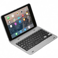 Husa carcasa cu tastatura bluetooth pentru Ipad Mini 4, argintiu foto