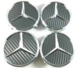 Set 4 capace janta Mercedes Benz 75 mm / Culoare Carbon Fibre A171 400 00 25