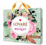 Set de ceai Lovar&eacute; Bouquet - Cutie cu 30 pliculețe: Splashes of Champagne, Passion Fruit, 1001 Nights, Cleopatra&#039;s Night, Bahamian Soursop și Royal De