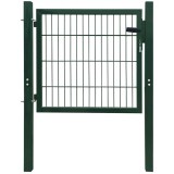 Cumpara ieftin Poarta de gard, verde, 100x100 cm, otel
