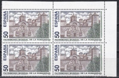 Spania 1993 - UNESCO - Mănăstirea Santa Maria de Poblet, Bloc de 4, MNH foto