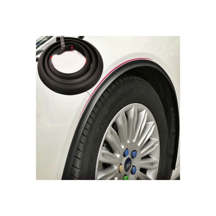 Set 2 ornamente protectie aripa din cauciuc 1,6mx2,5cm culoare Neagra